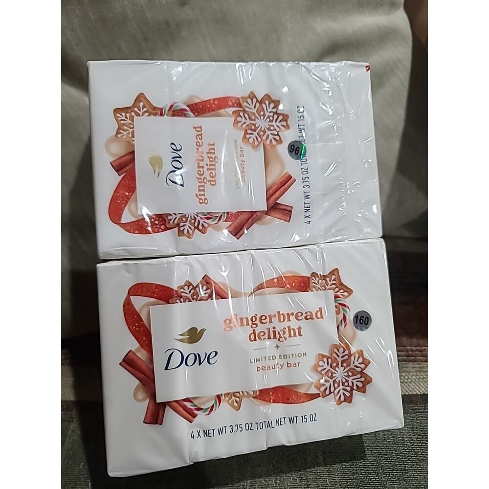 8 Bars Dove Gingerbread Delight Limited Edition Beauty Bar Soap 3.75oz.